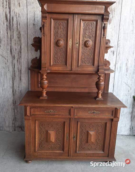 stylowy kredens bufet rzeżbiony z wysuwanym sprzedam