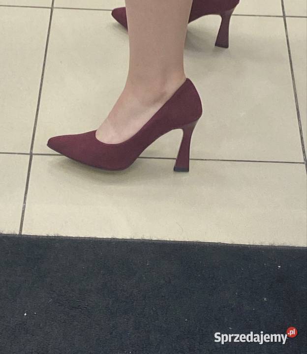 Skórzane buty na kieliszku