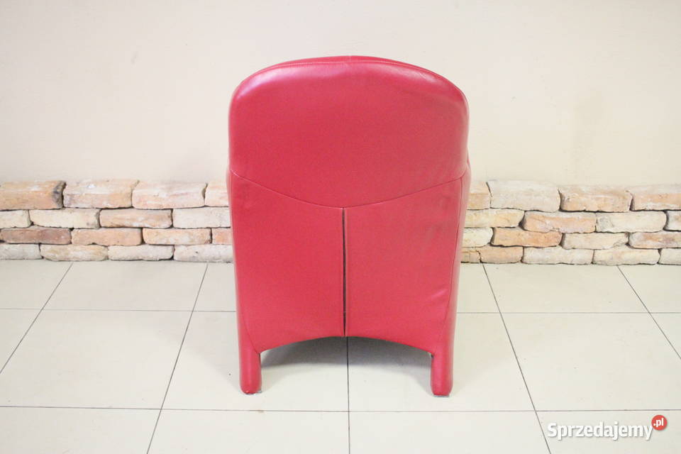 Fotel CZERWONA GRUBA skóra Pszczyna
