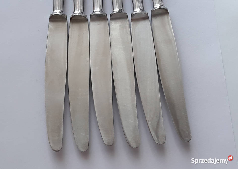 Noże obiadowe 1 KROPLA WODY Gerlach sztućce PRL Dąbrowa Górnicza