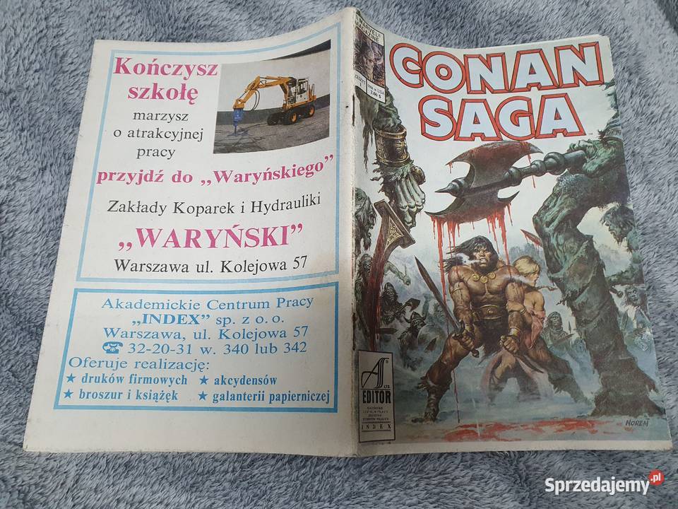 Conan Saga komiks As Editor wydanie 1 1989 Rok wydania 1989 Gdynia