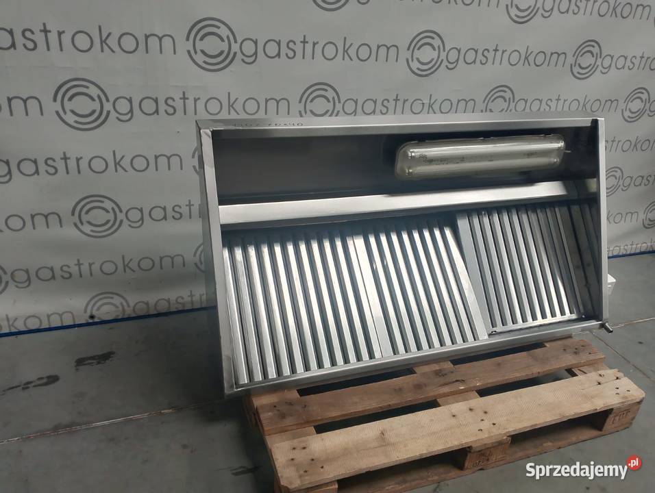 Okap przyścienny skośny z łapaczami 140x70x40 Gastronomia Wrocław