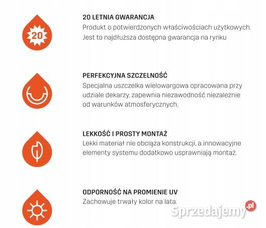 Krop HAK DOKROKWIOWY UCHWYT RYNNY PVC DŁUGI BRĄZ Hajnówka