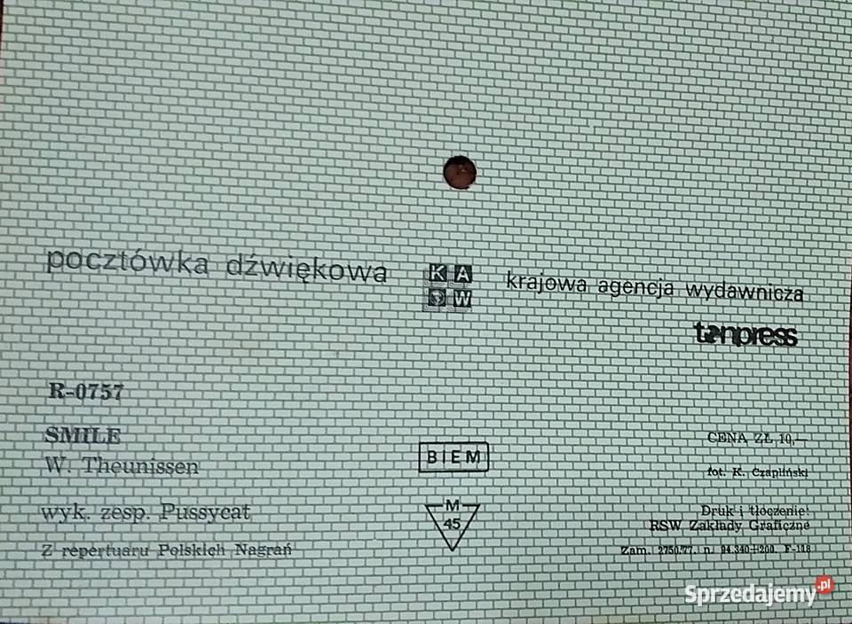 pocztówki dźwiękowe PRL Bukowno