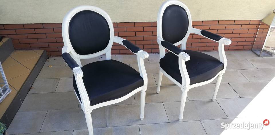 Fotele medalion czarne glamour stylowe krzesła Garwolin