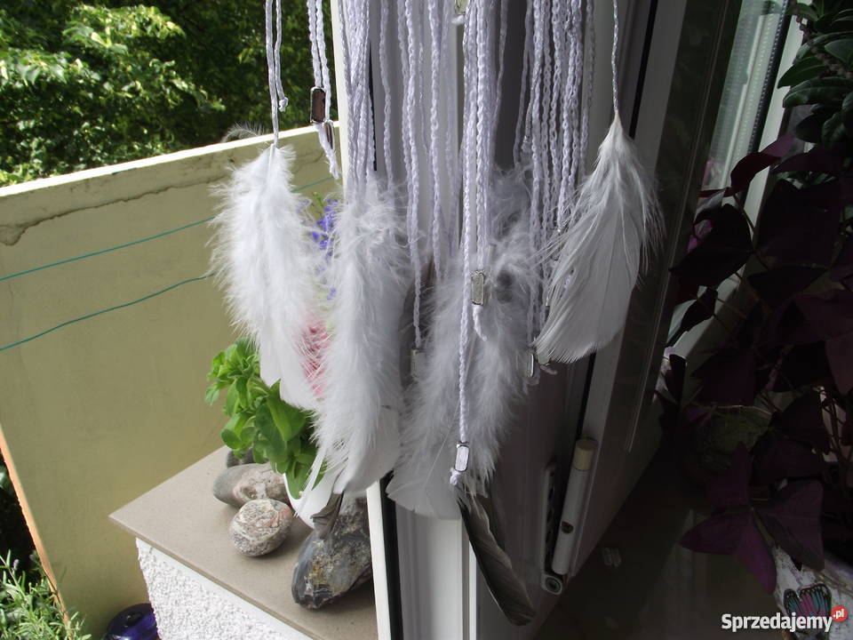 NIEWINNY BIAŁY ŁAPACZ SNÓW autorskie rękodzieło Dekoracje i ozdoby Piła