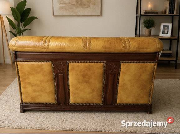 Kanapa skórzana 3osobowa 130x230 Wielgie sprzedam