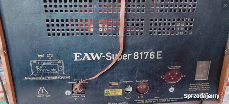 Kolekcjonerskie radio lampowe EAW Super 8176E Wąbrzeźno sprzedam