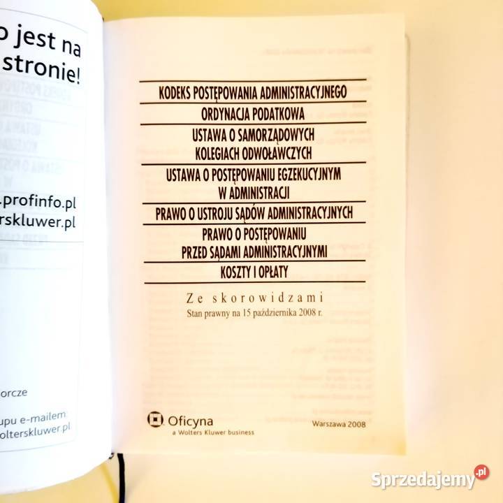 Kodeks postępowania administracyjnego i inne