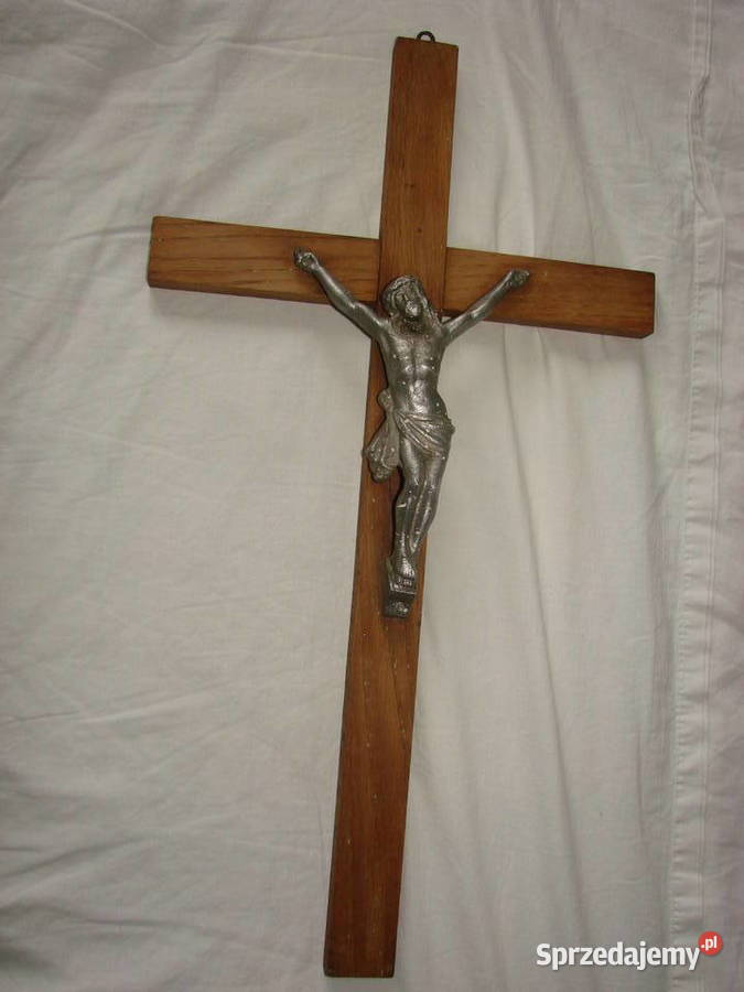 stary drewniany krucyfiks Pruszcz Gdański