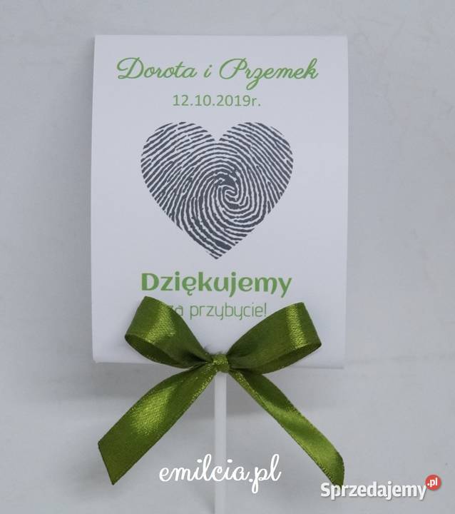 Lizaki podziękowanie gości z okazji Ślubu Wesele Zielona Góra