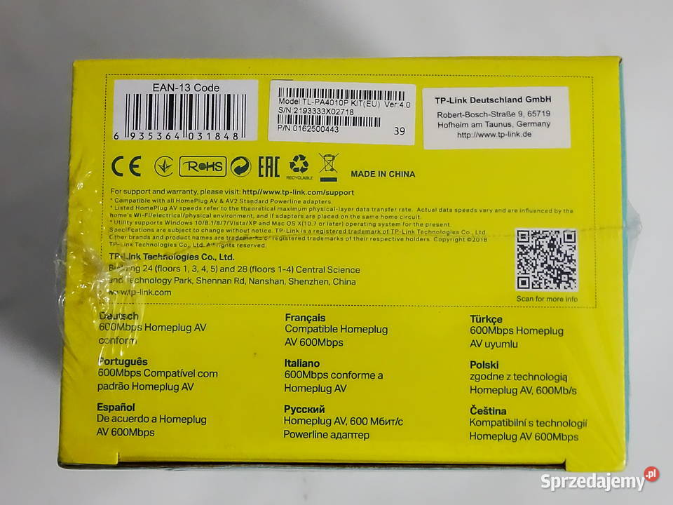 TPLink AV600 Passthrough Powerline Starter Kit Biłgoraj