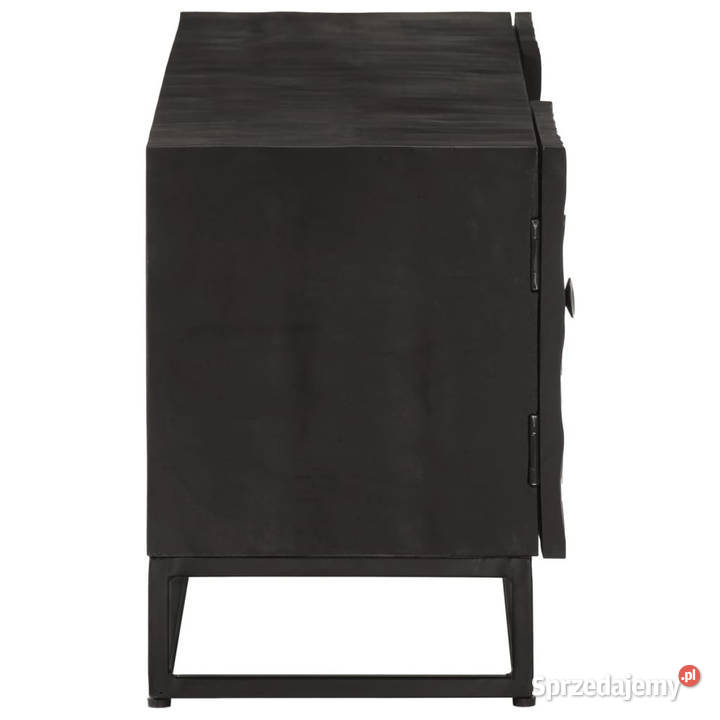 Szafka pod TV czarna 110x30x40 lite drewno mango Warszawa
