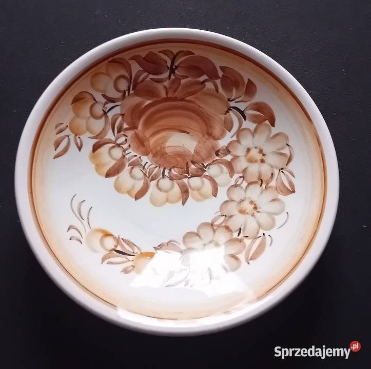 Ręcznie malowany talerzyk głęboki zawieszany ZF Koźminek