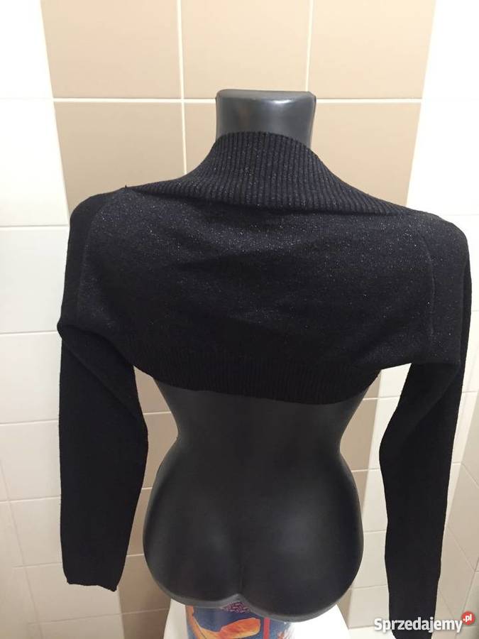 Krótkie sweterkowe bolerko rękawki S Swetry i golfy Ząbki