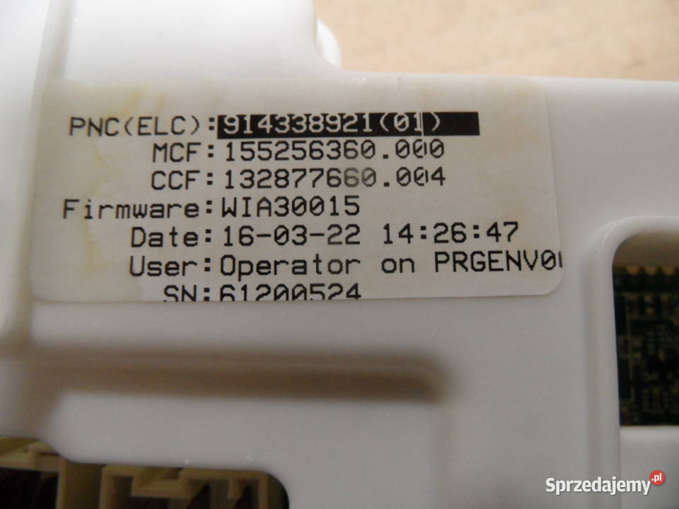 programator pralki electrolux EWS11276CDU Radlin sprzedam