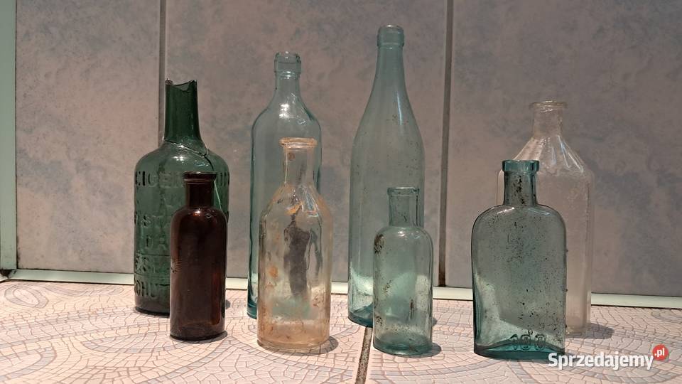 Zestaw starych butelek kolekcjonerskich Świecie sprzedam