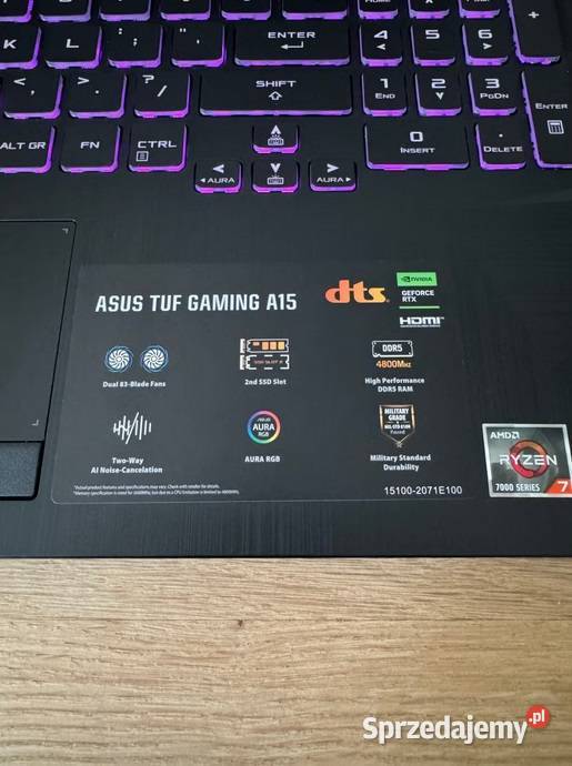 OKAZJALaptop gamingowy ASUS TUF Gaming A15 Kraków