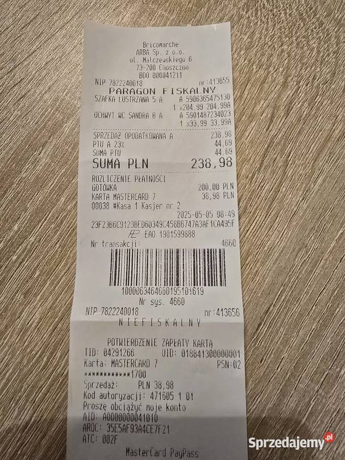 Szafka umywalkę z lustrem Choszczno