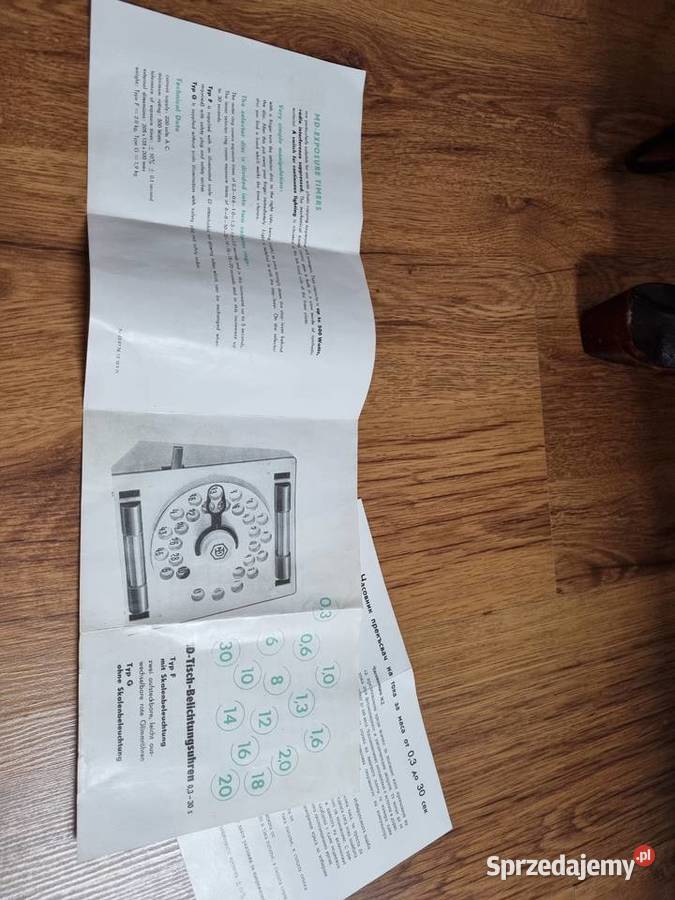 Lampa ciemniowa Zegar ciemniowy z okresu PRL