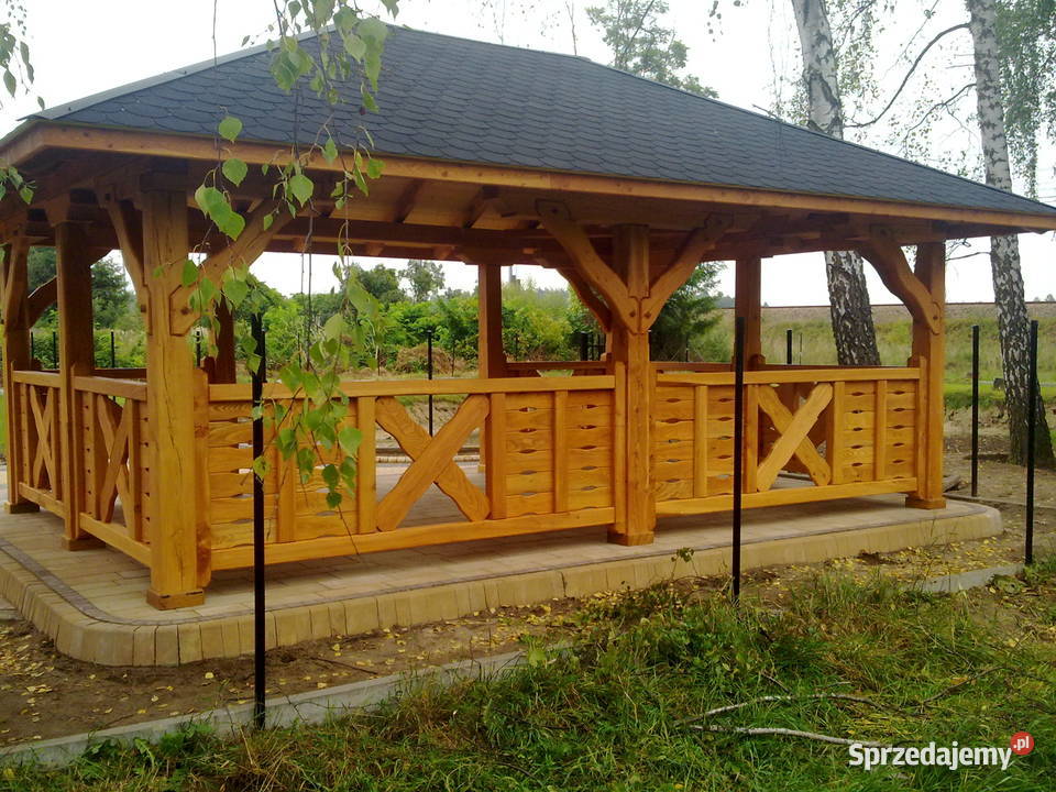 Altana drewniana Altanka ogrodowa 4x6 meble