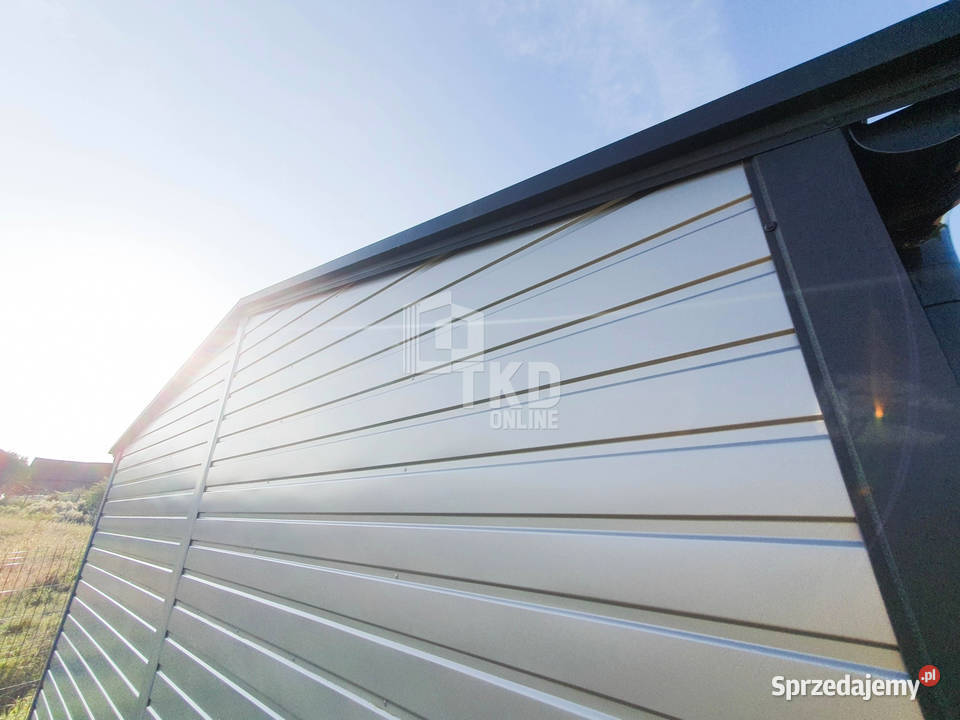 Garaż Blaszany 45x6 Brama drzwi rynny Antracyt blacha Łódź