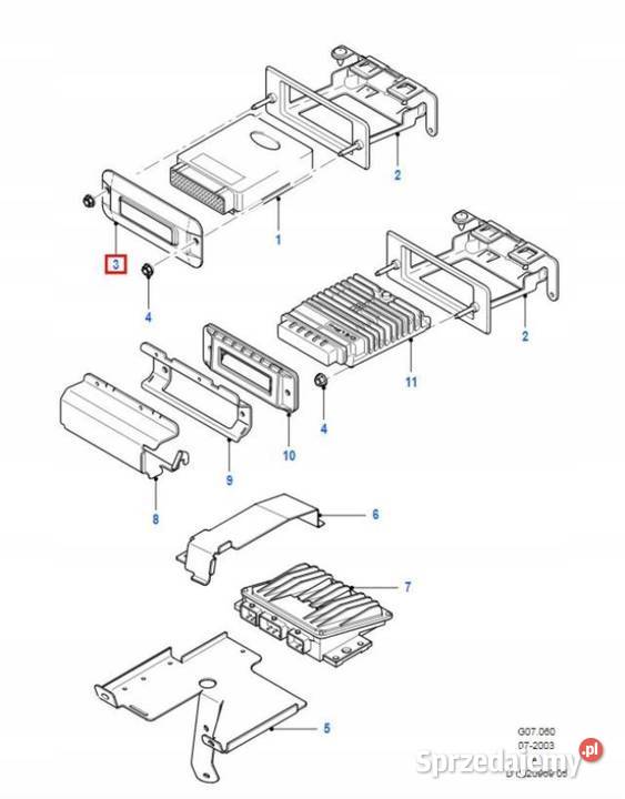RAMKA OSŁONA MODUŁU STEROWNIKA FORD TRANSIT 0006 lubelskie