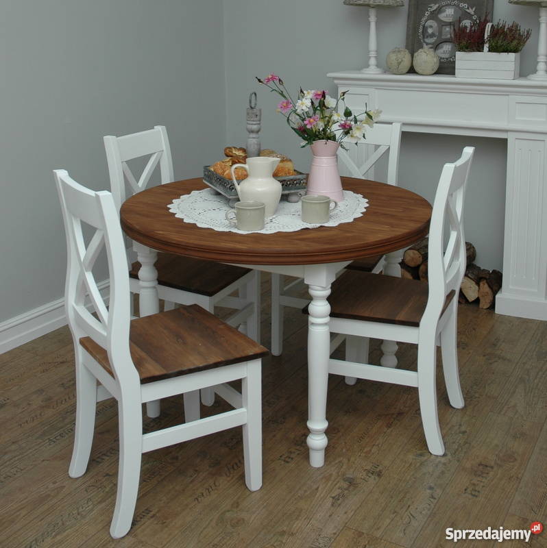 Prowansja stół rozkładany producenta shabby chic 110cm Poznań