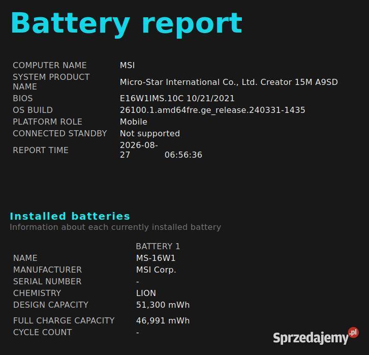 Laptop MSI CREATOR MSI Łódź