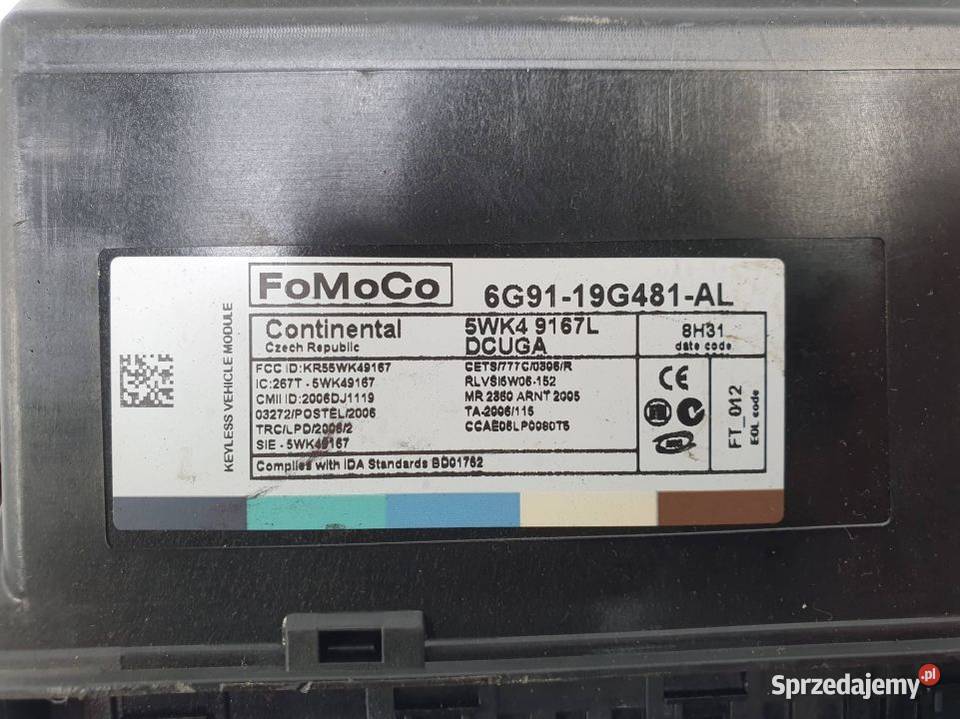 MODUŁ JAGUAR XF 6G9119G481AL osobowe kujawsko-pomorskie Lipno