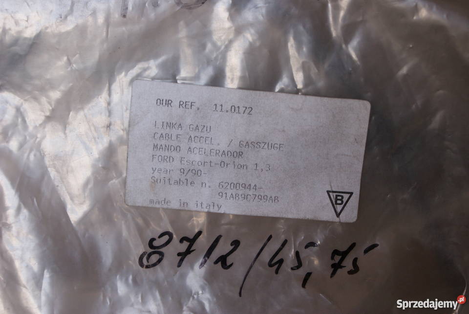 LINKA GAZU FORDESCORT V GAL 1990071999 Białobrzegi sprzedam