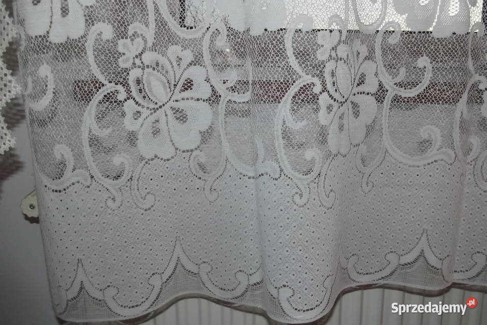 Firanafirana biały żakard wys178 dł270 żakard Piekary Śląskie