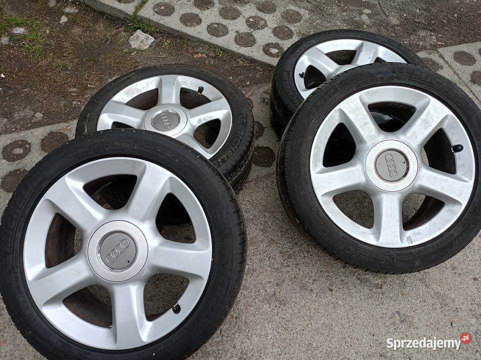 Sprzedam alufelgi 5x112 r17 et 45 opony letnie małopolskie