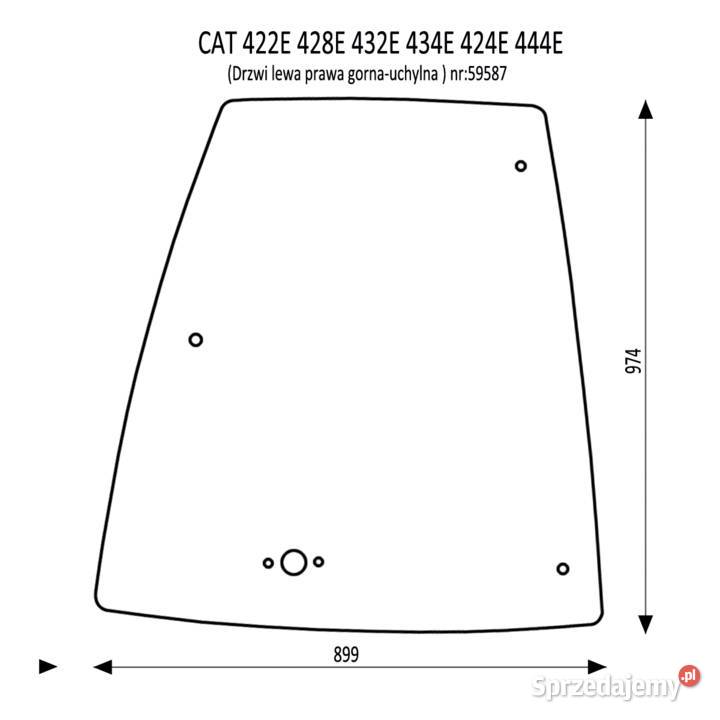 SZYBA DRZWI LEWE CAT 428 432 434 442 444 E