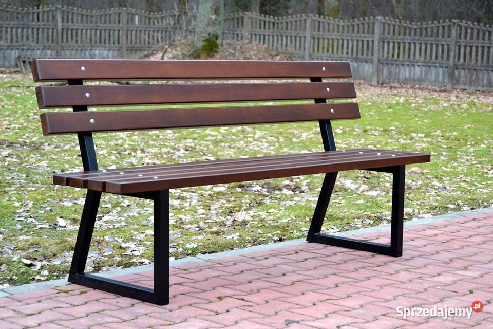 Ławka z oparciem stalowa parkowa ogrodowa śląskie Kamienica Polska sprzedam
