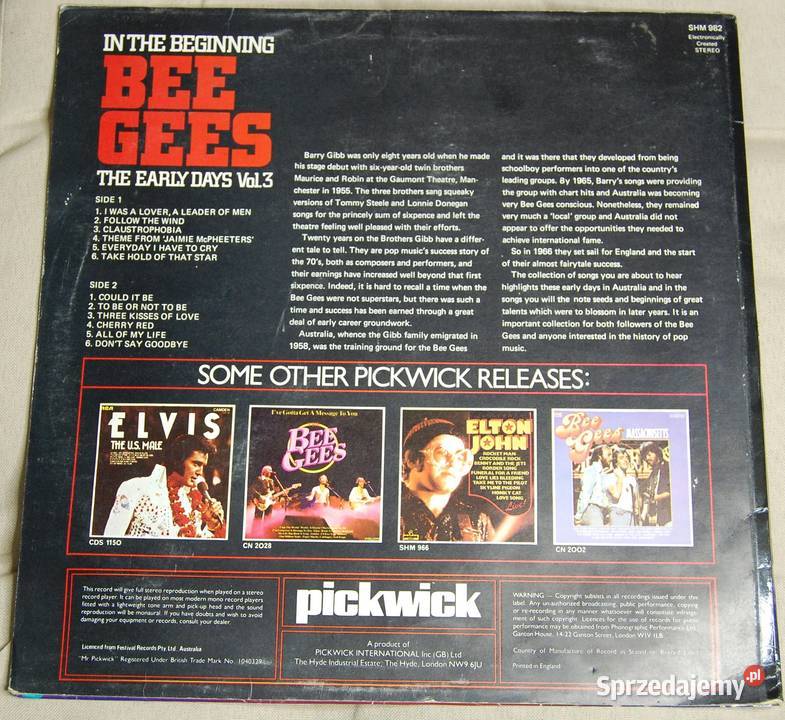 Płyta winylowa BEE GEES The early days Warszawa