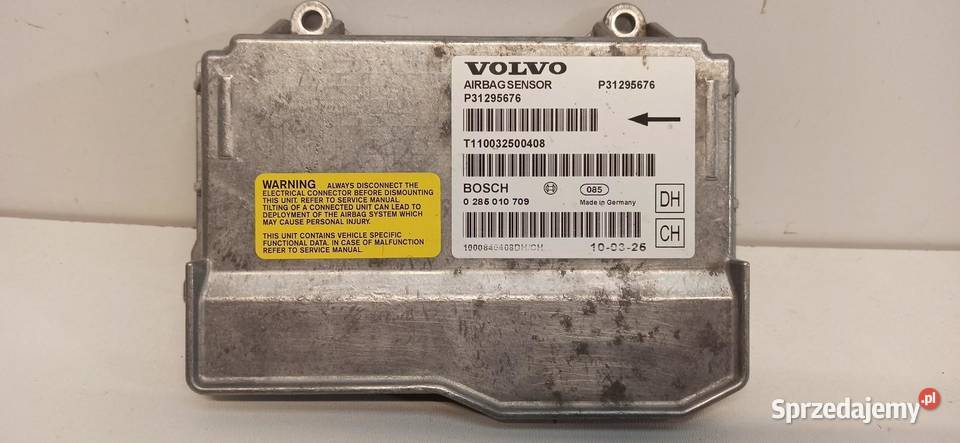 VOLVO XC70 MODUŁ SENSOR AIRBAG 31295676 Komputery Układ elektryczny, zapłon