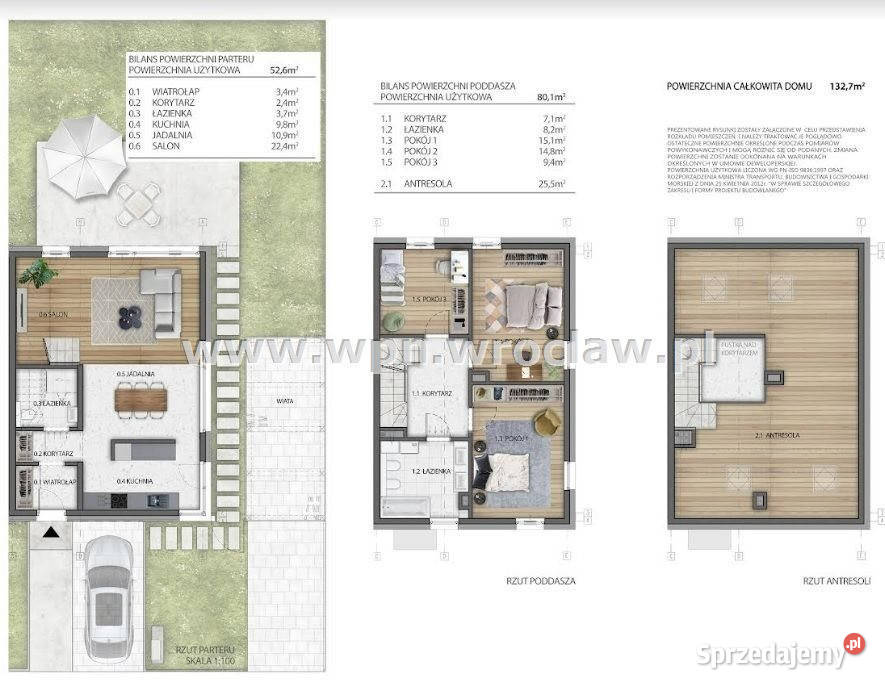 sprzedaży domu bliźniaka Wrocław 132m2