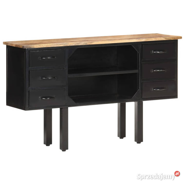 Komoda 110x30x65 lite surowe drewno mango i stal Warszawa
