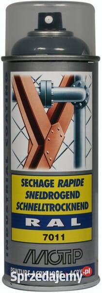 Lakier akrylowy w sprayu RAL 7011 szary stalowy Kamionna