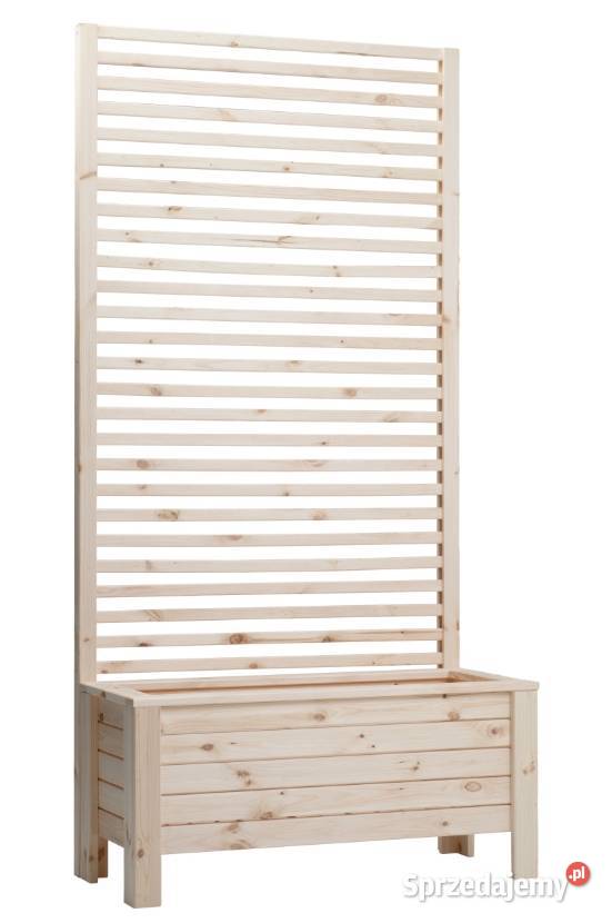 Donica Ogrodowa Drewniana z Kratką Pergola Donice Mędrzechów