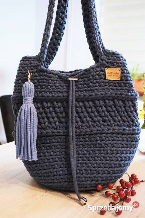 torba torebka na ramię handmade 37cm Józefów
