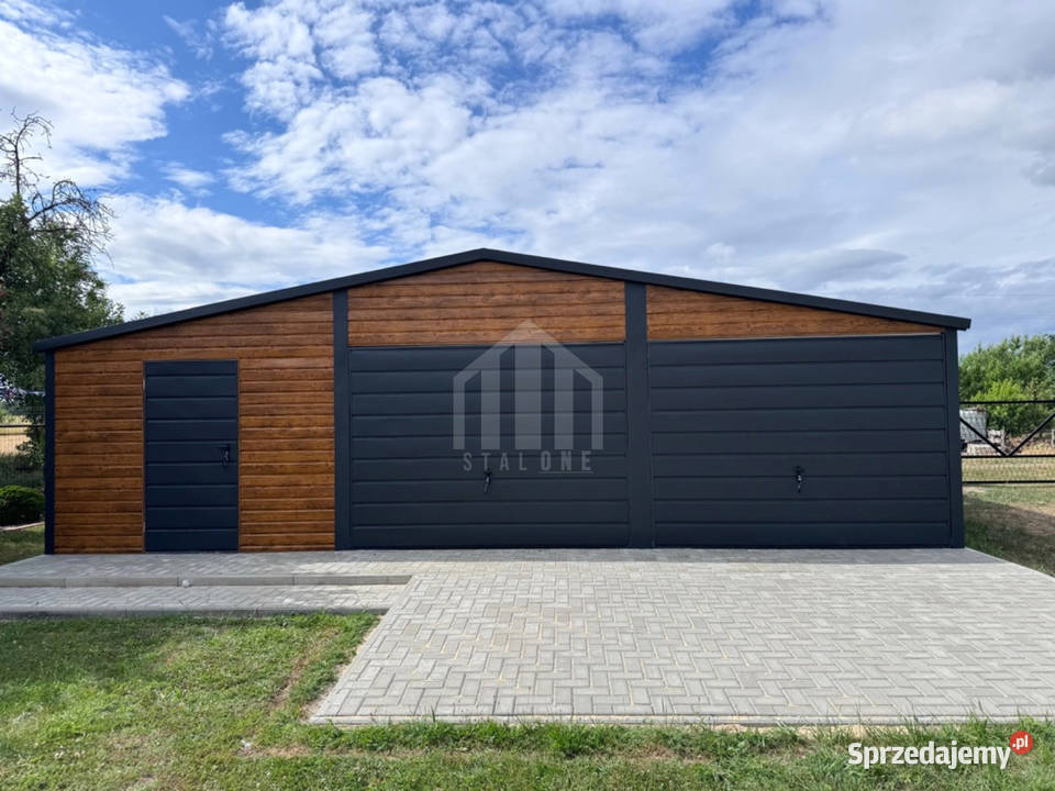 Garaż blaszany 9x5m 2x brama drzwi dach samodzielny Zielona Góra