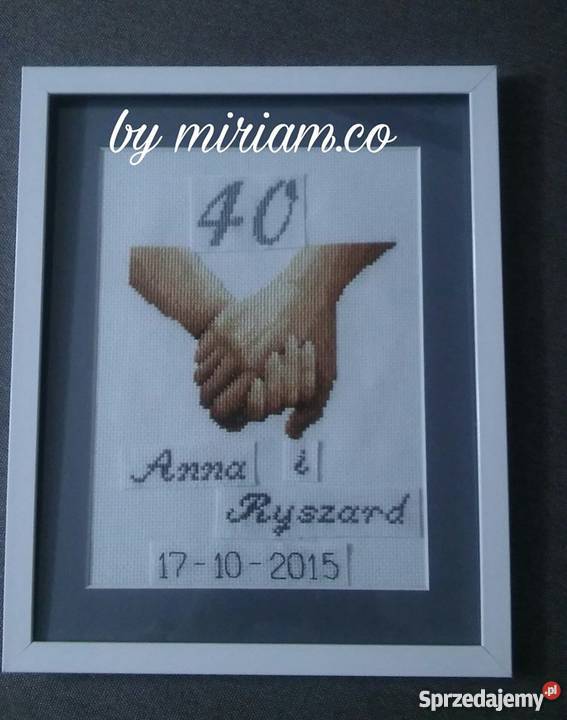 ślub pamiątka prezent haft śląskie Czerwionka-Leszczyny