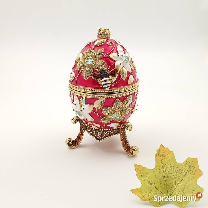 Duże jajko jajo faberge pojemniki szkatułka Akcesoria do biżuterii