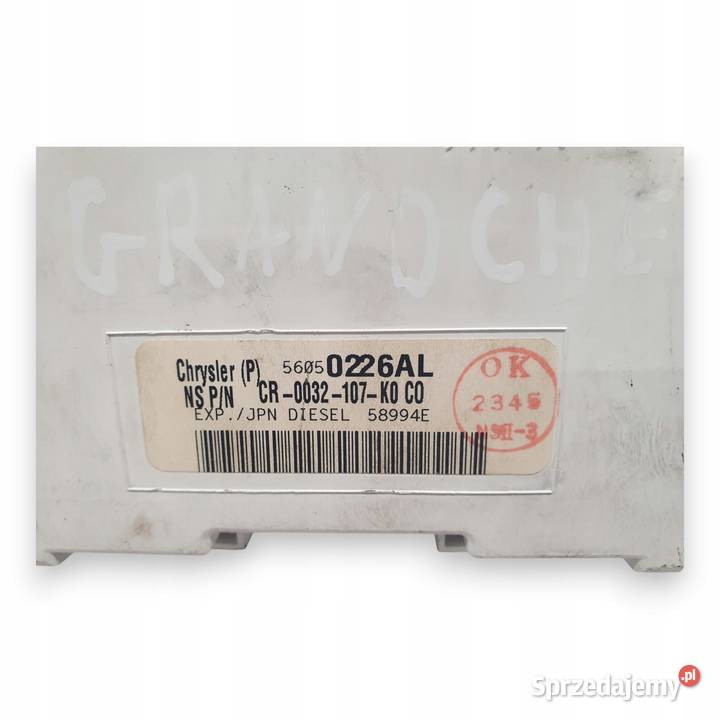 LICZNIK ZEGARY 56050226AL Jeep Grand Cherokee 30 osobowe Chełm