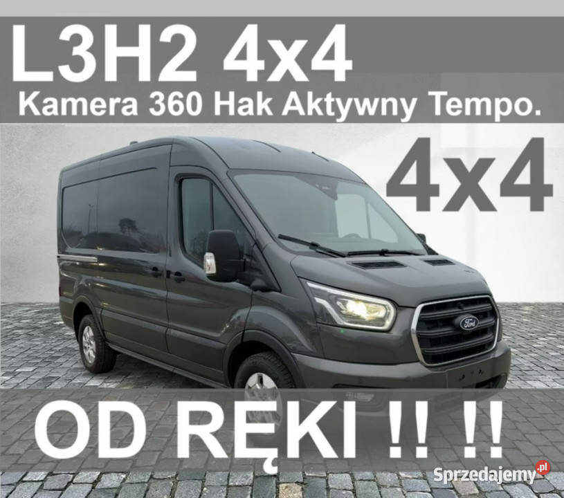Ford Transit 4X4 L3H2 165 3osobHak Kamera 360 wielofunkcyjna kierownica zachodniopomorskie Szczecinek