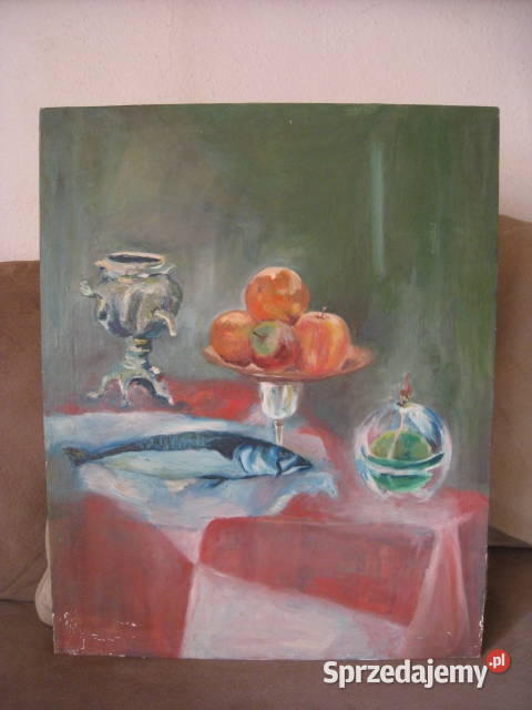Obraz olejny martwa natura Częstochowa sprzedam