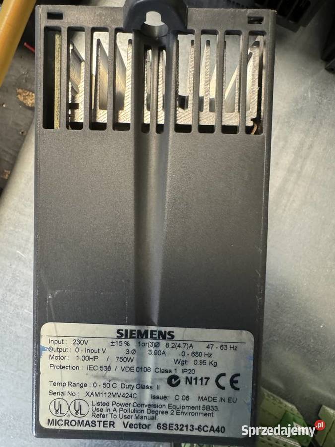 Falownik Siemens MICROMASTER 075KW 6SE92136CA40 Bratoszewice