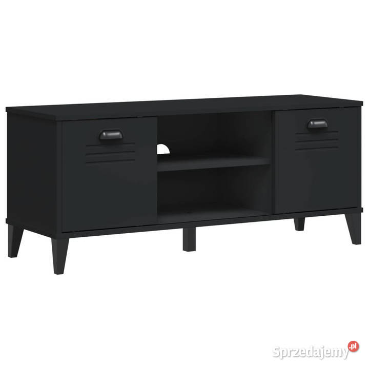 Ławka na buty VIKEN czarna 106x35x45 materiał Warszawa